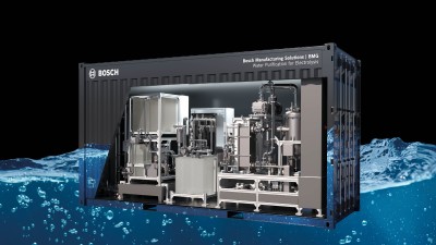 BMG Pure Water System von Bosch Manufacturing Solutions | BMG – chemikalienfreie, wartungsarme und nachhaltige Wasseraufbereitung für Wasserbehandlung und Wasserreinigung, ideal für Wasserstofflösungen, Brennstoffzelllösungen, Elektrolyseure und die grüne Wasserstoffproduktion in abgelegenen Regionen mit schwankender Energieversorgung.