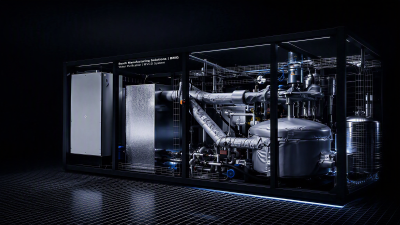 Bosch Manufacturing Solutions (BMG) Anti-Scaling System designed for seawater sources to prevent scaling from bicarbonates in the water purification process, featuring a flow-through design for continuous operation without the need for an acid storage tank or frequent refills, saving space for other H2 solutions and water treatment technologies.